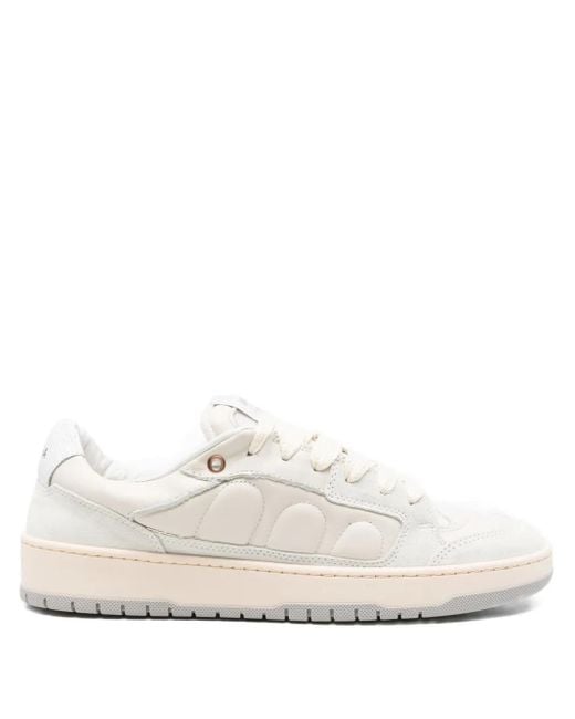 メンズ Santha パデッド レザースニーカー White