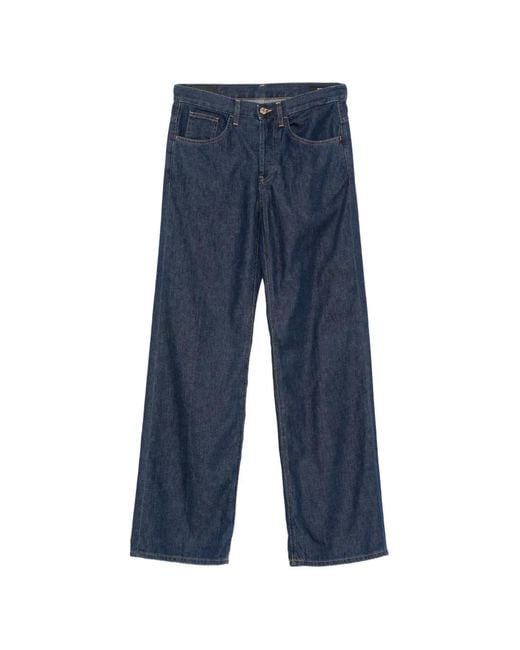 Dondup Blue Jacklyn Belt-Loop Logo-Detail Jeans