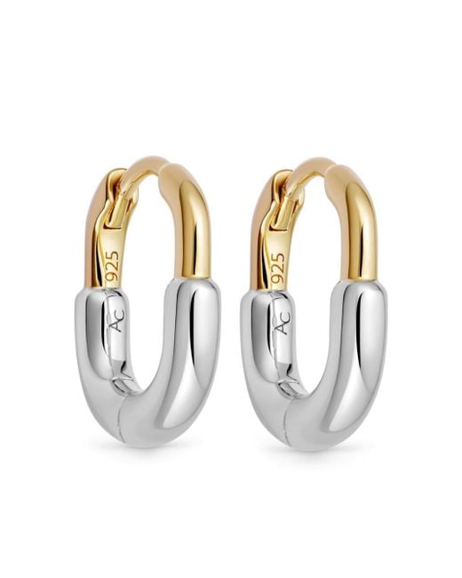 Astley Clarke White 18kt Recycled Gold Vermeil And Sterling Silver Aurora huggie Earrings