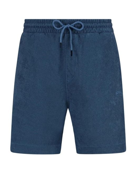 Short De Sport À Lien De Resserrage Boss pour homme en coloris Blue