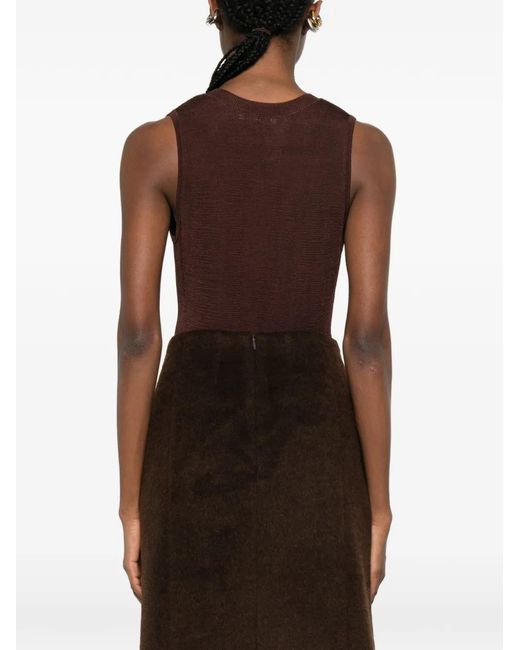Entire studios Brown V-Neck Bodysuit