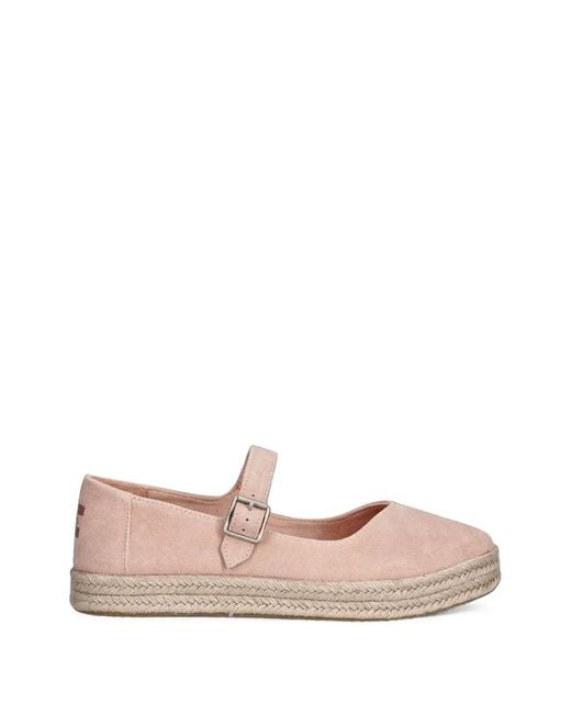 TOMS Pink Carolina Mary Jane Buckle-Strap Espadrilles
