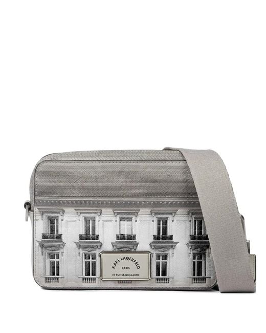 Karl Lagerfeld Gray Rue St-Guillaume Maison Messenger Bag for men