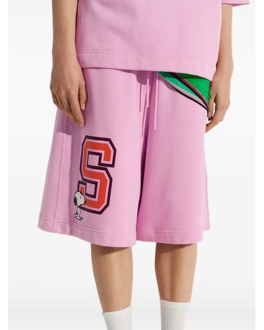 Essentiel Antwerp Pink Peanuts Snoopy Patch Shorts