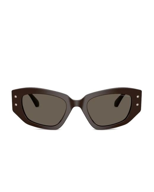 Michael Kors Le Praz ジオメトリックフレーム サングラス Brown