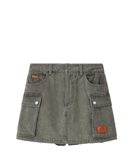Chocoolate Gray Cargo-Pocket Shorts