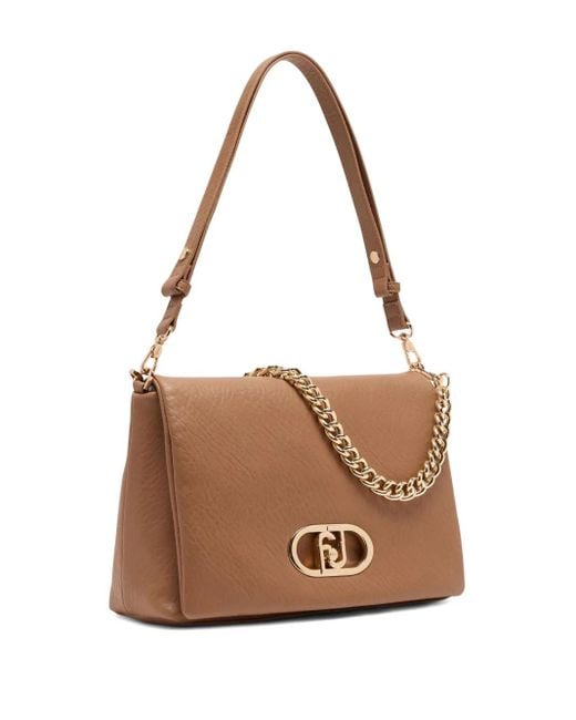 Grand Sac Porté Épaule Lapuffy À Plaque Logo Liu Jo en coloris Brown