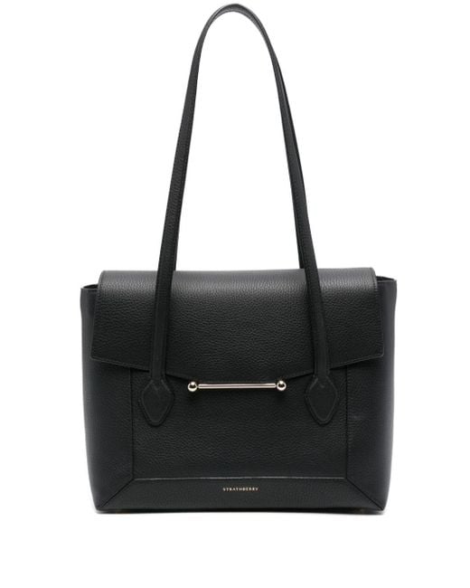 Strathberry Black Mosaic Tote Bag