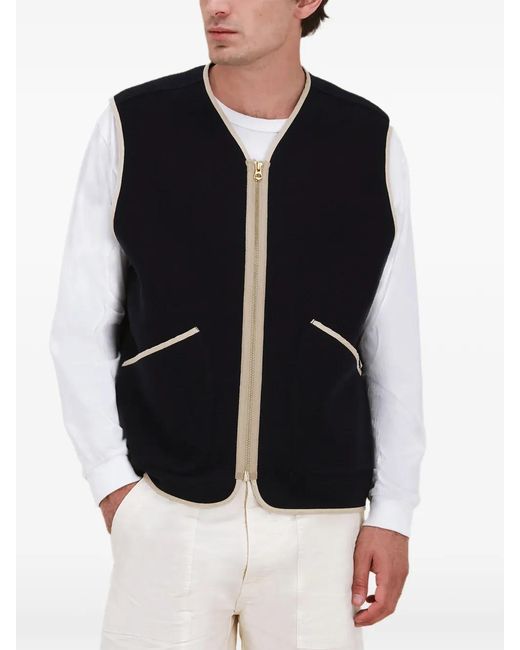 Fortela Blue Sherpavest Zip Waistcoat for men