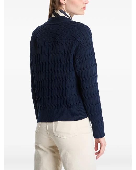 Tommy Hilfiger Blue Cable-Knit Cardigan