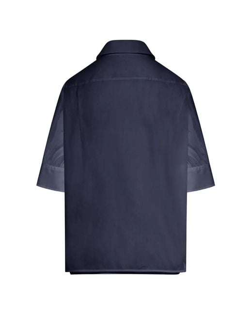 Jil Sander Blue Buttoned Top