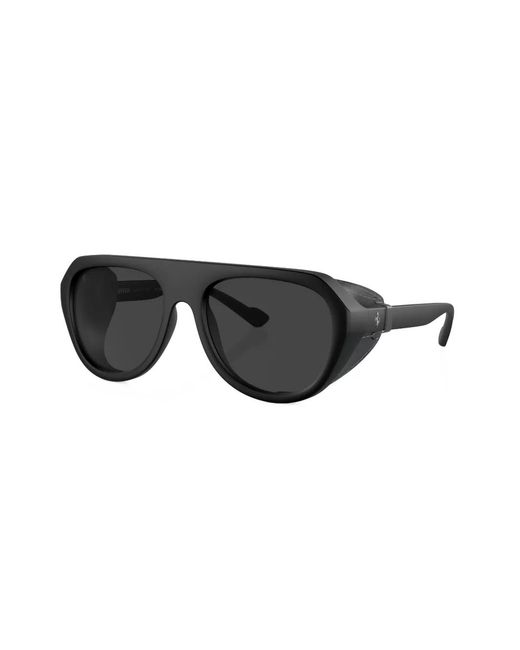 Ferrari Black Pilot-Frame Sunglasses