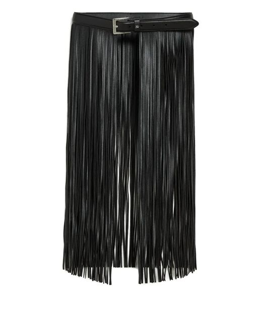 Karl Lagerfeld Black K/Autograph Fringe Belt