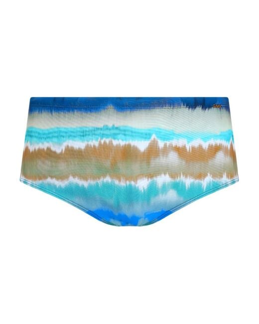 Amir Slama Blue Tie-Dye Swim Trunks for men