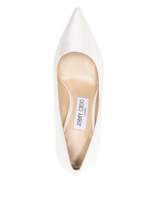 Jimmy Choo White 85Mm Love Pumps