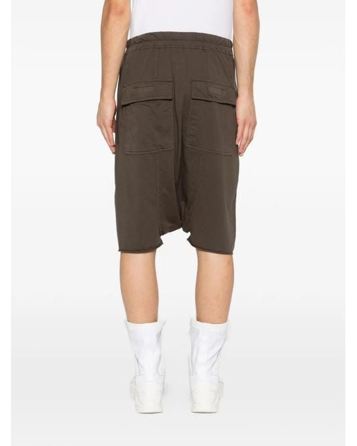 Rick Owens Brown Drawstring Split Shorts for men