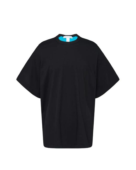 Comme des Garçons Blue Colour-Block T-Shirt for men