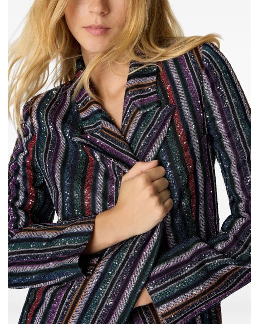 Missoni スパンコールストライプ ジャケット Black