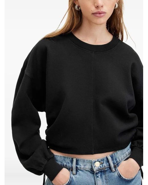 AllSaints Black Mira Sweatshirt mit Kordelzug