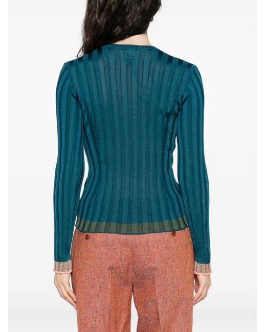 Pull Côtelé Etro en coloris Blue