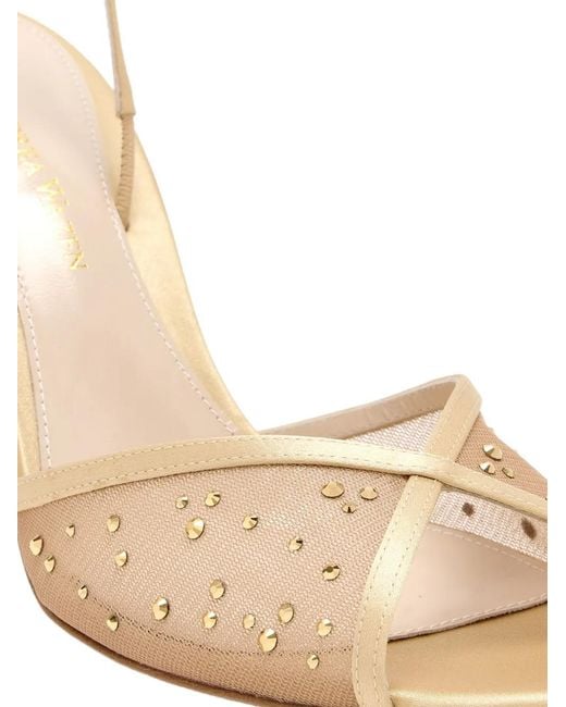 Andrea Wazen Natural Jen Slingback Pumps