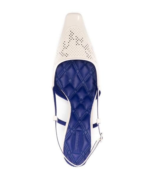 Burberry White Chisel Slingback-Pumps 50Mm