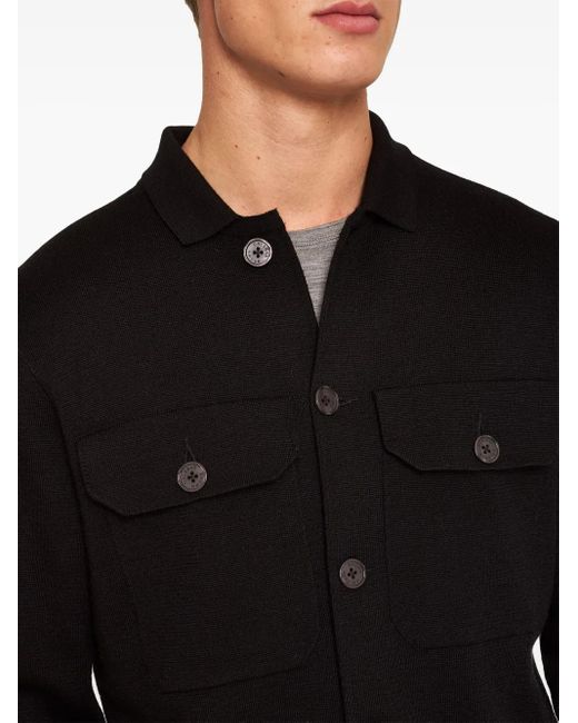 Orlebar Brown Black Brigg Shirt Jacket for men