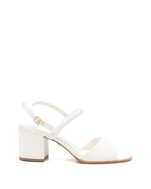 Carrano White Ankle-Strap Sandals