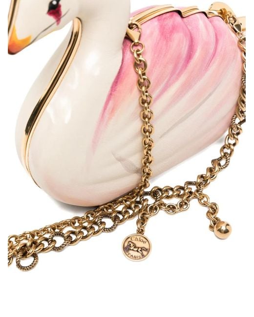 Chloé Pink Tropicus Swan-Shaped Crossbody Bag