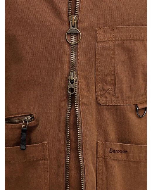 Barbour Brown Cove Zip-Up Pocket Jacket for men
