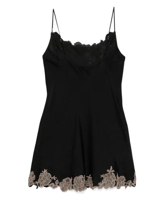 Carine Gilson Black Silk Nightdress