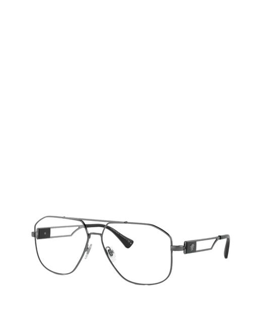 Versace White Lunettes De Vue À Monture Pilote Et Logo Medusa for men