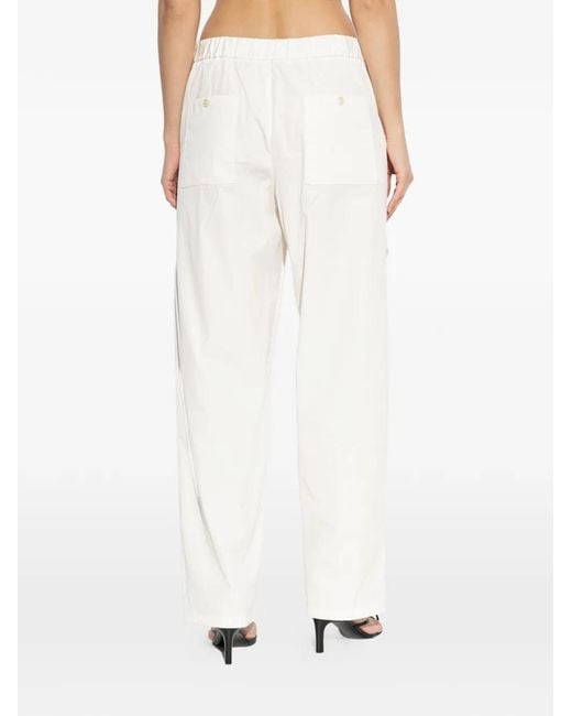 Pantalones Con Bolsillos De Parche Jil Sander de color White