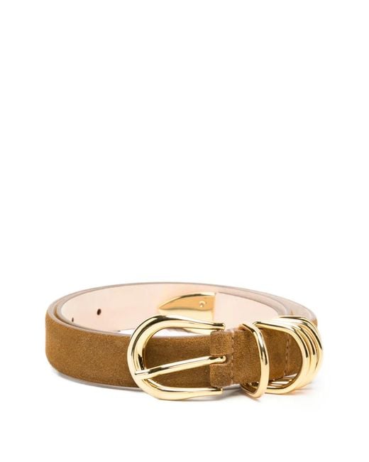 DEHANCHE Metallic Hollyhock Suede Belt