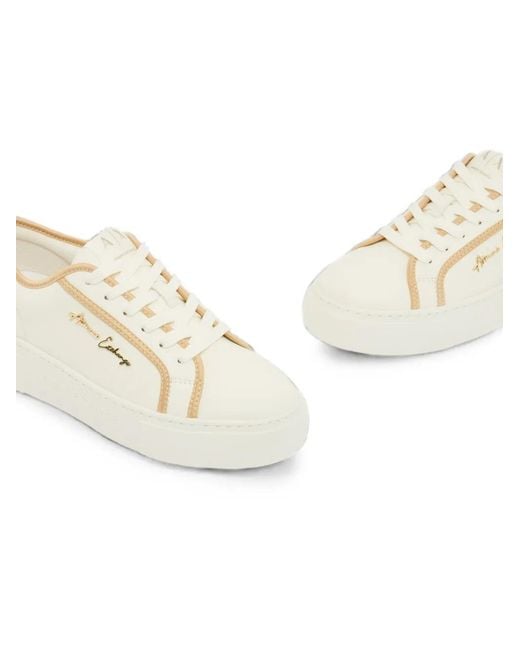 Sneakers Con Placca Logo di ARMANI EXCHANGE in Natural