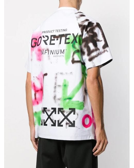Off-White c/o Virgil Abloh Goretex Graffiti Print T-shirt in Pink 