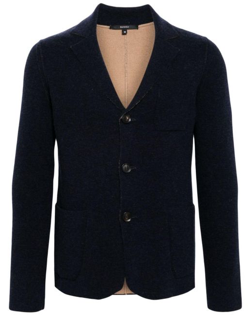 Gucci Blue Single-breasted Wool Blazer for men