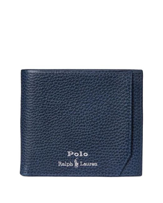Polo Ralph Lauren Blue Pebbled Leather Wallet for men