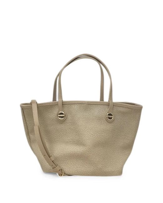 Borbonese Natural Small Flight Tote Bag