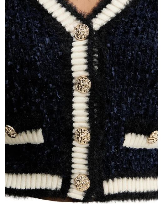Guess Blue Aomori V-Neck Button Cardigan