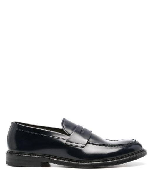 Doucal's Black Brushed-leather Loafers for men