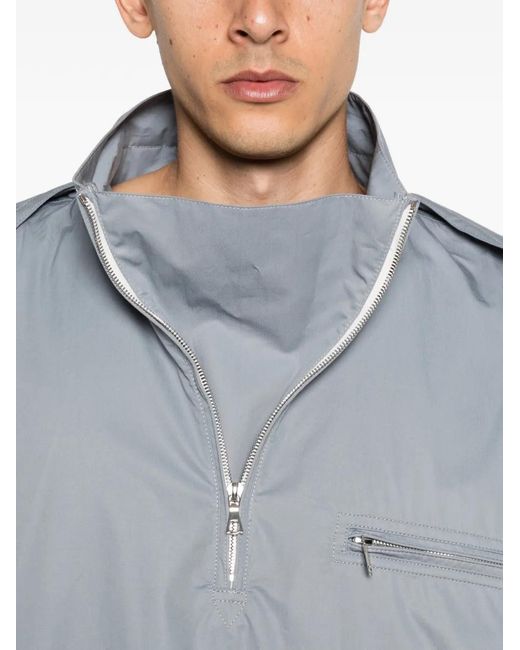 Rier Gray Zip Pocket Cotton Jacket for men