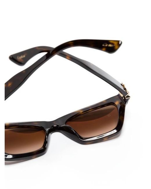 Cartier Natural Tortoiseshell Cat-Eye Frame Sunglasses