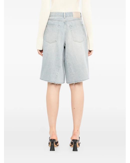 Our Legacy Blue Short Ample À Bords Francs