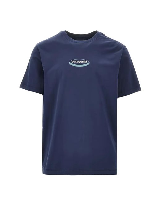 Patagonia Blue Logo-Print T-Shirt for men
