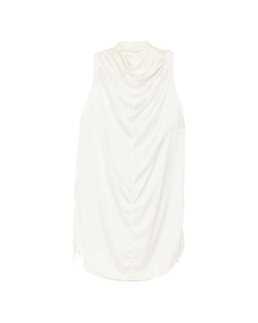 Julius White Draped Vest for men