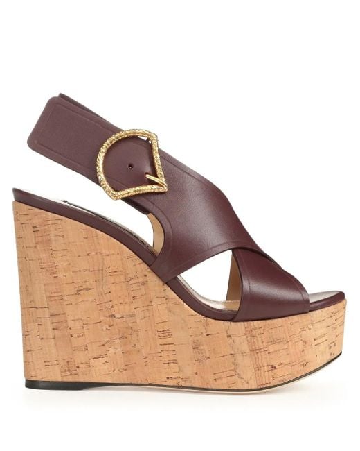 Sergio Rossi Brown Sea Scale Sandalen 75Mm