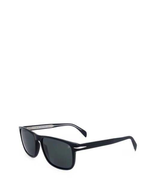 David Beckham Black Rectangle-Frame Sunglasses for men