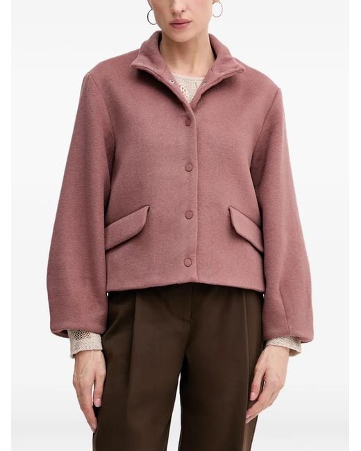 INTROPIA Red Federica High-Neck Jacket