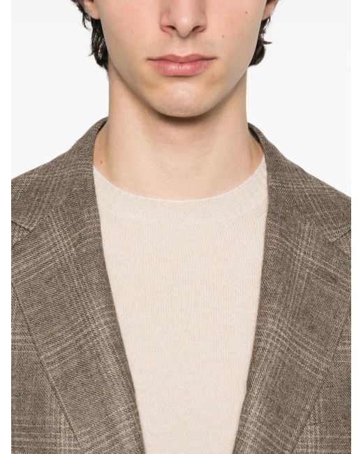 Fedeli Natural Cashmere Crew-Neck Sweater for men